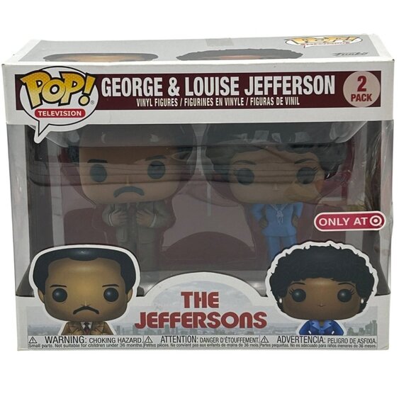 Funko Pop! George & Louise Jefferson 1970s Black TV Jeffersons Figures 2 Pack - Picture 1 of 6